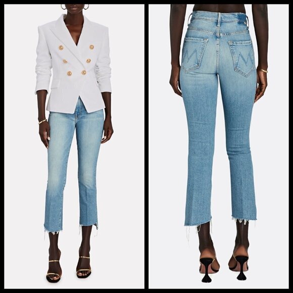 💕MOTHER SUPERIOR💕 The Insider Crop Step Fray Jeans ~ I Confess 28 NWOT - Picture 6 of 17